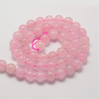 Chapelets de perles en quartz rose naturel(G-P281-02-6mm)-2
