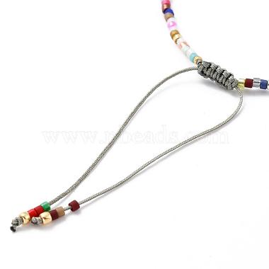 Bracelets réglables de perles tressées avec cordon en nylon(BJEW-P256-B14)-3