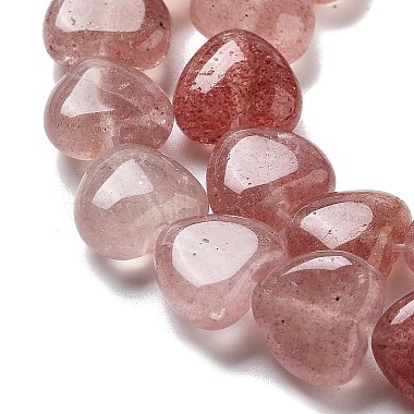 perles fraise naturelle de quartz brins(G-R190-10mm-34)-4