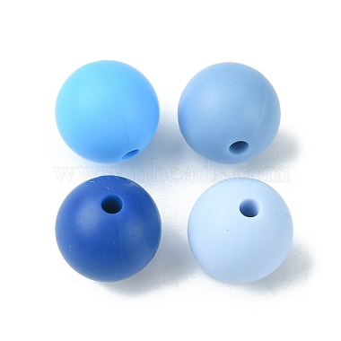 Round Food Grade Eco-Friendly Silicone Focal Beads(SIL-F003-01B)-2