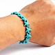 bracelet turquoise avec bracelet corde élastique(DZ7554-3)-1