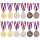 ahandmaker 12pcs 3 couleurs médaille de football en alliage de zinc(AJEW-GA0003-62)-1