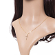 Real 18K Gold Plated Cross Brass Cubic Zirconia Pendant Necklaces(NJEW-EE0001-14A)-3
