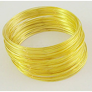 Steel Memory Wire,for Bracelet Making,Golden,55mm,Wire : 0.6mm(22 Gauge),about 100 circles/set(X-MW5.5CM-G)