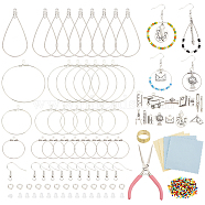 Elite DIY Graduation Theme Earring Making Kit, Including Alloy & 304 Stainless Steel Charms, Pliers, Brass Pendants Hoop Earring Findings, Iron Hooks, Palette & Book & Brush Pen & Ruler, Mixed Color, 862Pcs/box(DIY-PH0017-72)