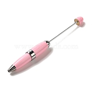 201 Stainless Steel Beadable Pens, Ball-Point Pen, for DIY Personalized Pen, Pink, 119.5x11.5mm(FIND-B030-03)