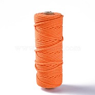 Cotton String Threads, Macrame Cord, Decorative String Threads, for DIY Crafts, Gift Wrapping and Jewelry Making, Coral, 3mm, about 54.68 yards(50m)/roll(OCOR-T001-01-02)