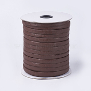 Flat Imitation Leather Cords, Coconut Brown, 10x2mm, about 50m/roll(54.68yards/roll)(OCOR-F008-C02)
