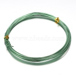Round Aluminum Craft Wire, for Beading Jewelry Craft Making, Green, 20 Gauge, 0.8mm, 10m/roll(32.8 Feet/roll)(AW-D009-0.8mm-10m-25)