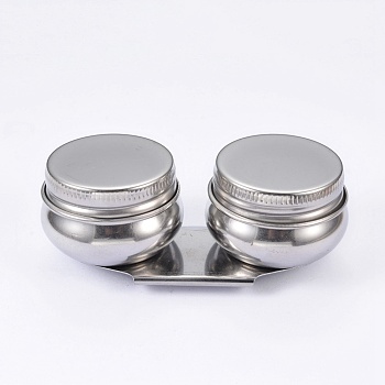 Stainless Steel Colour Modulation Bead Containers, Barrel, Stainless Steel Color, 9.1cm, bottle: about 4.3x2.8cm, Inner Diameter: 3.5cm