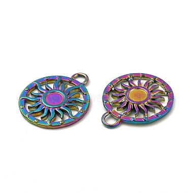Ion Plating(IP) 304 Stainless Steel Pendant Cabochon Settings(STAS-A070-16MC)-2