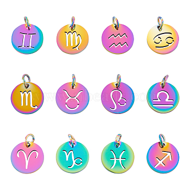 Rainbow Color Constellation 201 Stainless Steel Charms
