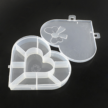 Des conteneurs de stockage de perles coeur en plastique(X-CON-Q023-16)-2