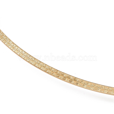 Vacuum Plating 304 Stainless Steel Textured Wire Necklace Making(STAS-B036-03G)-3
