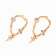 Brass Micro Pave Clear Cubic Zirconia Earring Findings(KK-T062-210G-NF)-1