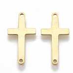 201 Stainless Steel Links connectors, Laser Cut Links, Sideways Cross, Golden, 22x11x1mm, Hole: 1mm(STAS-S106-11G)