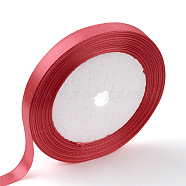 Single Face Satin Ribbon, Polyester Ribbon, Breast Cancer Pink Awareness Ribbon Making Materials, Valentines Day Gifts, Boxes Packages, Cerise, 3/8 inch(10mm), about 25yards/roll(22.86m/roll), 10rolls/group, 250yards/group(228.6m/group)(RC10mmY-0090)