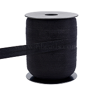 Polyamide Elasticity Ribbons, for Sewing Craft, Black, 5/8 inch(16mm), 100m/roll(OCOR-WH0063-49B)