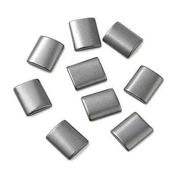 Synthetic Non-magnetic Hematite Cabochons, Rectangle, 12~12.5x10x2mm