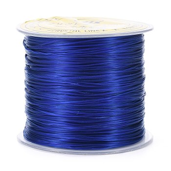 Japanese Flat Elastic Crystal String, Polyester Thread, for Stretch Bracelets Gemstone Jewelry Making, Dark Blue, 0.5mm, about 65.6 yards(60m)/roll