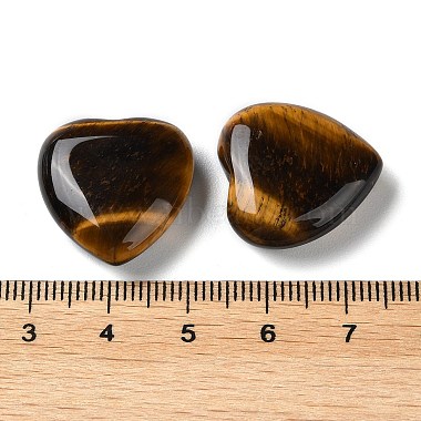 Natural Tiger Eye Heart Palm Stones(G-M416-09C)-3