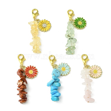 Mixed Color Flower Mixed Stone Pendant Decorations