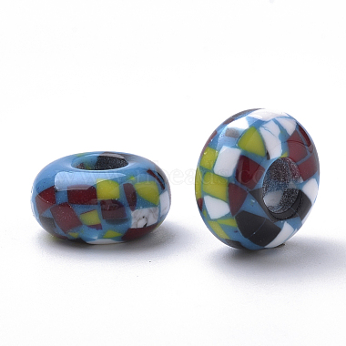 14mm DeepSkyBlue Rondelle Resin Beads