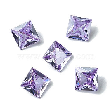 Lilac Square Cubic Zirconia Cabochons