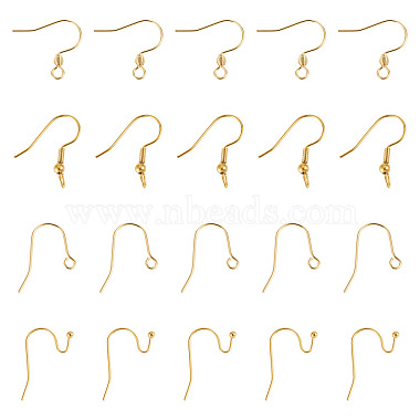 40Pcs 4 Styles 304 Stainless Steel Earring Hooks(STAS-TADJ0001-05G)-1