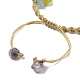 bracelets de perles tressées en pierres précieuses et cauris(BJEW-TA00384)-4