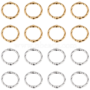 80Pcs 2 Colors Alloy Linking Rings, Circle Frames, Lead Free and Cadmium Free, Antique Silver & Antique Golden, 21x2mm, Hole: 1mm, 40pcs/color(FIND-SC0008-50)