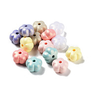 Opaque Acrylic Beads, Flower, Mixed Color, 13x8mm, Hole: 2.3mm, about 680pcs/500g(OACR-Z013-42)