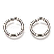 Non-Tarnish 304 Stainless Steel Jump Rings, Open Jump Rings, Round Ring, Stainless Steel Color, 15x2mm, Inner Diameter: 11mm(STAS-H136-06C-P)