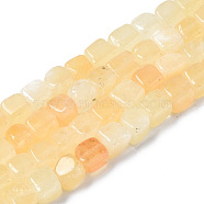 Natural Topaz Jade Beads Strands, Cube, 7~8x7~8x7~8mm, Hole: 0.9mm, about 45~49pcs/strand, 13.39~14.57 inch(34~37cm)(X-G-S364-089)