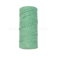 4-Ply 100M Cotton Macrame Cord, Macrame Twisted Cotton Rope, for Wall Hanging, DIY Crafts, Medium Aquamarine, 3mm, about 109.36 Yards(100m)/Roll(PW-WG43936-01)