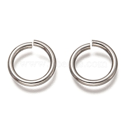 Non-Tarnish 304 Stainless Steel Jump Rings, Open Jump Rings, Round Ring, Stainless Steel Color, 15x2mm, Inner Diameter: 11mm(STAS-H136-06C-P)