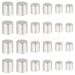 Elite 90Pcs 3 Style 925 Sterling Silver Spacer Beads, Column, Silver, 1.4~2x1.2~2mm, Hole: 0.6~1.4mm, 30Pcs/style(FIND-PH0006-99)