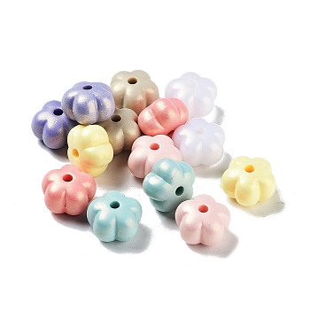Opaque Acrylic Beads, Flower, Mixed Color, 13x8mm, Hole: 2.3mm, about 680pcs/500g