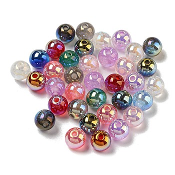 Acrylic Beads, Round, Mixed Color, 6mm, Hole: 1.4mm