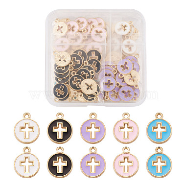 Light Gold Mixed Color Others Alloy+Enamel Pendants