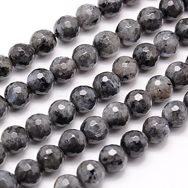 8mm Gray Round Labradorite Beads