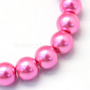 Baking Painted Glass Pearl Round Bead Strands(X-HY-Q003-10mm-54)-2