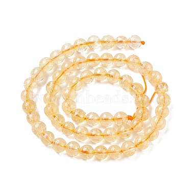 Chapelets de perles de citrine naturelle(X-G-E326-6mm-01)-3