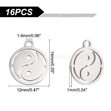 Unicraftale 16Pcs 201 Stainless Steel Charms(STAS-UN0030-53)-5