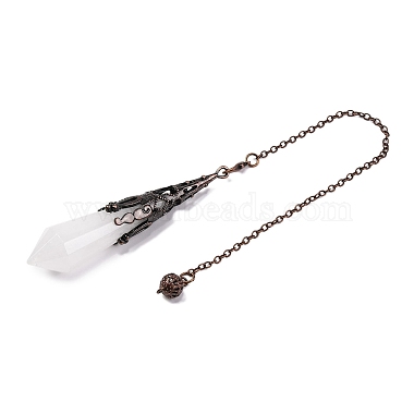 Natural Quartz Crystal Pointed Dowsing Pendulum Big Pendants(G-H285-06R-A25)-4