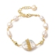Natural Pearl Link Bracelets(BJEW-C051-30G)-1