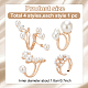 4Pcs 4 Styles Plastic Imitation Pearl Beaded Open Cuff Ring(RJEW-AN0001-18)-2