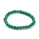 Bracelets extensibles perlés en malachite synthétique(BJEW-A117-B-16)-2