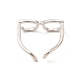 monture de lunettes en laiton anneau de manchette ouvert pour les femmes(X-RJEW-F140-140P)-2