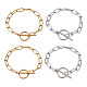 304 Stainless Steel Paperclip Chain Bracelets(BJEW-TA0003-04)-1